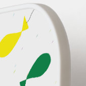 Raquette De Pickleball Motif de la fête du ballon blanc (Détail gauche)