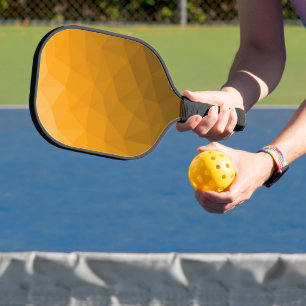 Raquette De Pickleball Motif de maillage géométrique à dégradé orange