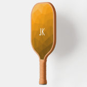Raquette De Pickleball Motif de maillage géométrique dégradé orange (Gauche)