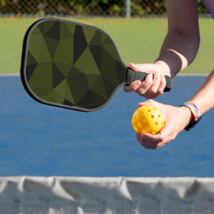 Raquette De Pickleball Motif de maillage géométrique noir foncé de l'armé