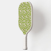 Raquette De Pickleball Motif de marguerite à fleurs vert et blanc (Gauche)