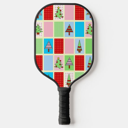 Raquette De Pickleball Motif de Noël coloré (Recto)