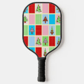 Raquette De Pickleball Motif de Noël coloré (Verso)