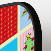 Raquette De Pickleball Motif de Noël coloré (Détail gauche)