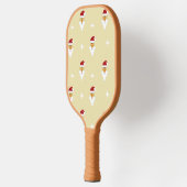 Raquette De Pickleball Motif de Noël du Père Noël sur brun (Gauche)