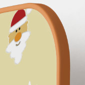 Raquette De Pickleball Motif de Noël du Père Noël sur brun (Détail gauche)