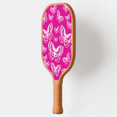 Raquette De Pickleball Motif de papillons rose et blanc (Gauche)