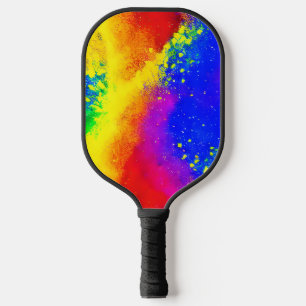 Raquette De Pickleball Motif de peinture coloré arc-en-ciel