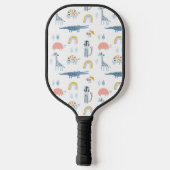 Raquette De Pickleball Motif de plaisir animal Doodle (Verso)