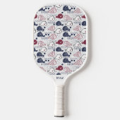 Raquette De Pickleball Motif de poisson monogramme personnalisé (Verso)