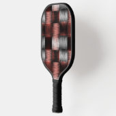 Raquette De Pickleball Motif de tableau de bord noir et rouge cool (Gauche)