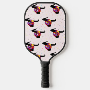 Raquette De Pickleball Motif de têtes de taureau décoratif