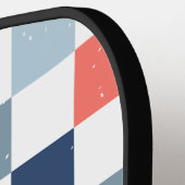 Raquette De Pickleball Motif de vérification de nom personnalisé (Détail gauche)