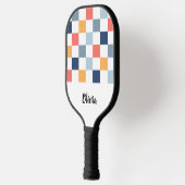 Raquette De Pickleball Motif de vérification de nom personnalisé (Gauche)