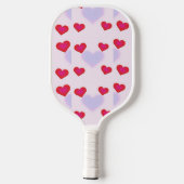 Raquette De Pickleball Motif des coeurs rose (Verso)