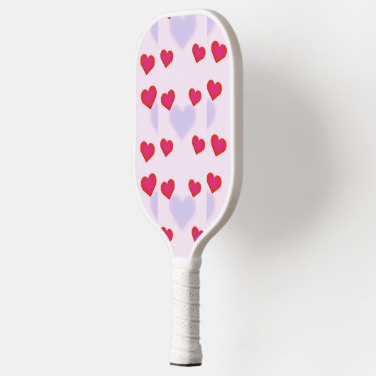 Raquette De Pickleball Motif des coeurs rose (Gauche)