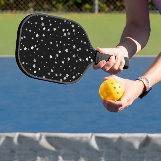 Raquette De Pickleball Motif des étoiles d'argent mignonnes | Toute coule (Insitu)
