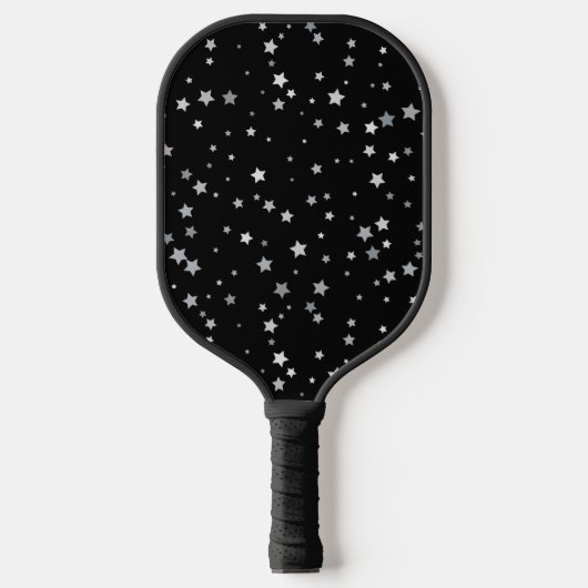 Raquette De Pickleball Motif des étoiles d'argent mignonnes | Toute coule (Recto)