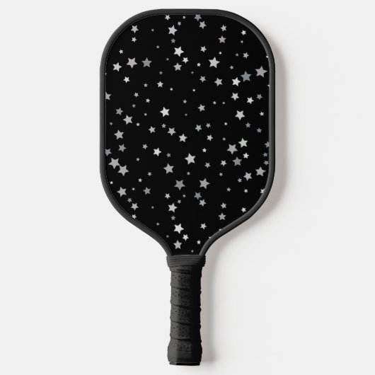 Raquette De Pickleball Motif des étoiles d'argent mignonnes | Toute coule (Verso)