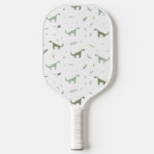 Raquette De Pickleball Motif Dinosaure Vert (Recto)