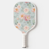 Raquette De Pickleball Motif du jardin rose Rose Rose Pastel (Verso)