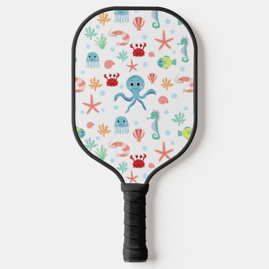 Raquette De Pickleball Motif du monde marin (Recto)