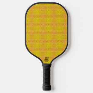 Raquette De Pickleball motif dynamique jaune et noir