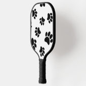 Raquette De Pickleball Motif Empreinte de patte de chien noir (Gauche)