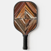 Raquette De Pickleball Motif en bois de diamant géométrique moderne (Verso)