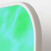 Raquette De Pickleball Motif en marbre bleu et vert (Détail gauche)