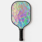 Raquette De Pickleball Motif en verre holographique, couleurs Iridescente (Recto)