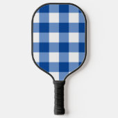 Raquette De Pickleball Motif en vichy bleu (Recto)