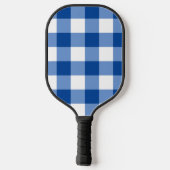 Raquette De Pickleball Motif en vichy bleu (Verso)