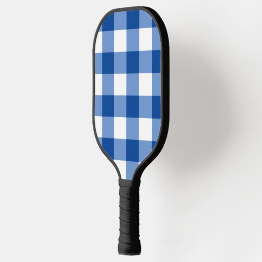 Raquette De Pickleball Motif en vichy bleu (Gauche)