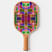 Raquette De Pickleball motif en vitrail Abstrait (Verso)
