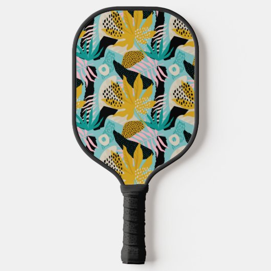 Raquette De Pickleball Motif Feuille de la forêt tropicale tropicale (Verso)