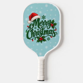 Raquette De Pickleball Motif Flocon de Neige Cyan pour les Fêtes