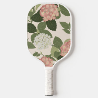Raquette De Pickleball Motif floral d'hortensia vintage