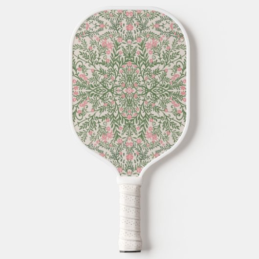 Raquette De Pickleball Motif floral rose et vert Chinoiserie (Recto)
