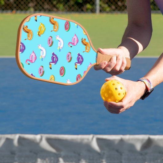 Raquette De Pickleball Motif flottant de la piscine d'été (Insitu)