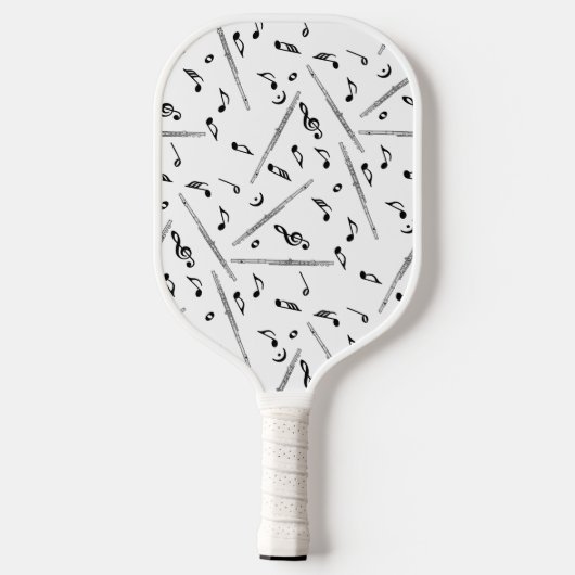Raquette De Pickleball Motif Flue Music Notes (Verso)