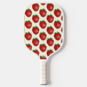 Raquette De Pickleball Motif fraises, fraises rouges, fruits, feuilles (Recto)