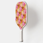 Raquette De Pickleball Motif géométrique Aquarelle rose (Gauche)