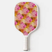 Raquette De Pickleball Motif géométrique Aquarelle rose (Verso)