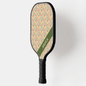Raquette De Pickleball Motif géométrique multicouleur tendance vert perso (Gauche)