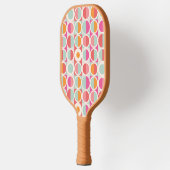 Raquette De Pickleball Motif géométrique rose orange (Gauche)