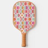 Raquette De Pickleball Motif géométrique rose orange (Verso)