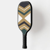 Raquette De Pickleball Motif géométrique vert, blanc et or (Gauche)