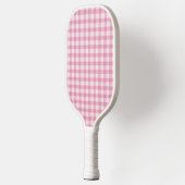 Raquette De Pickleball Motif Gingham Rose Bébé (Gauche)