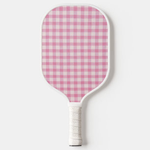 Raquette De Pickleball Motif Gingham Rose Bébé